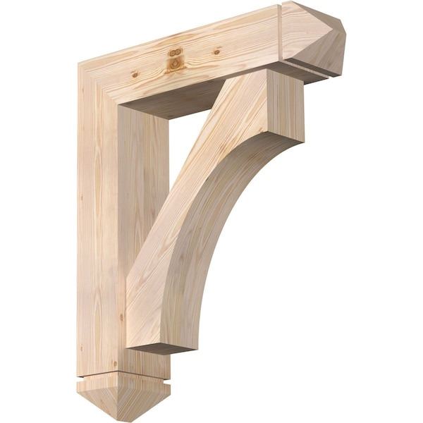 Ekena Millwork Westlake Arts and Crafts Smooth Bracket w/ Offset Brace, Douglas Fir, 7 1/2"W x 30"D x 36"H BKT0806X30X36WTL03SDF - main